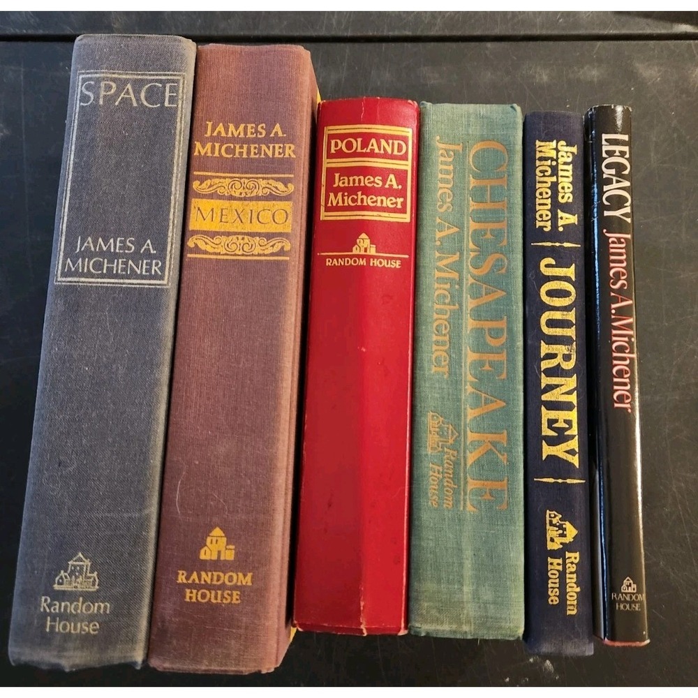 VINTAGE  James A. Michener Lot of 6 Hardcover Books- FIRST EDITIONS!
